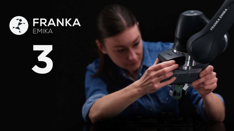Le bras robotique collaboratif Franka Emika 3 et sa pince de préhension